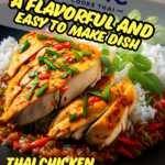 Thai Chicken and rice recipe pin