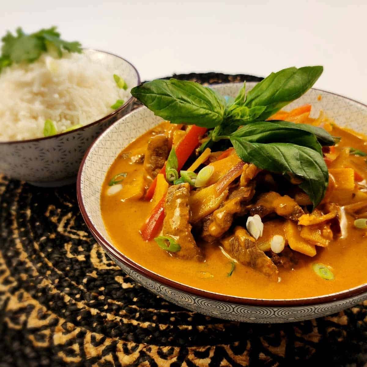 Bowl Of Thai Beef Red Curry